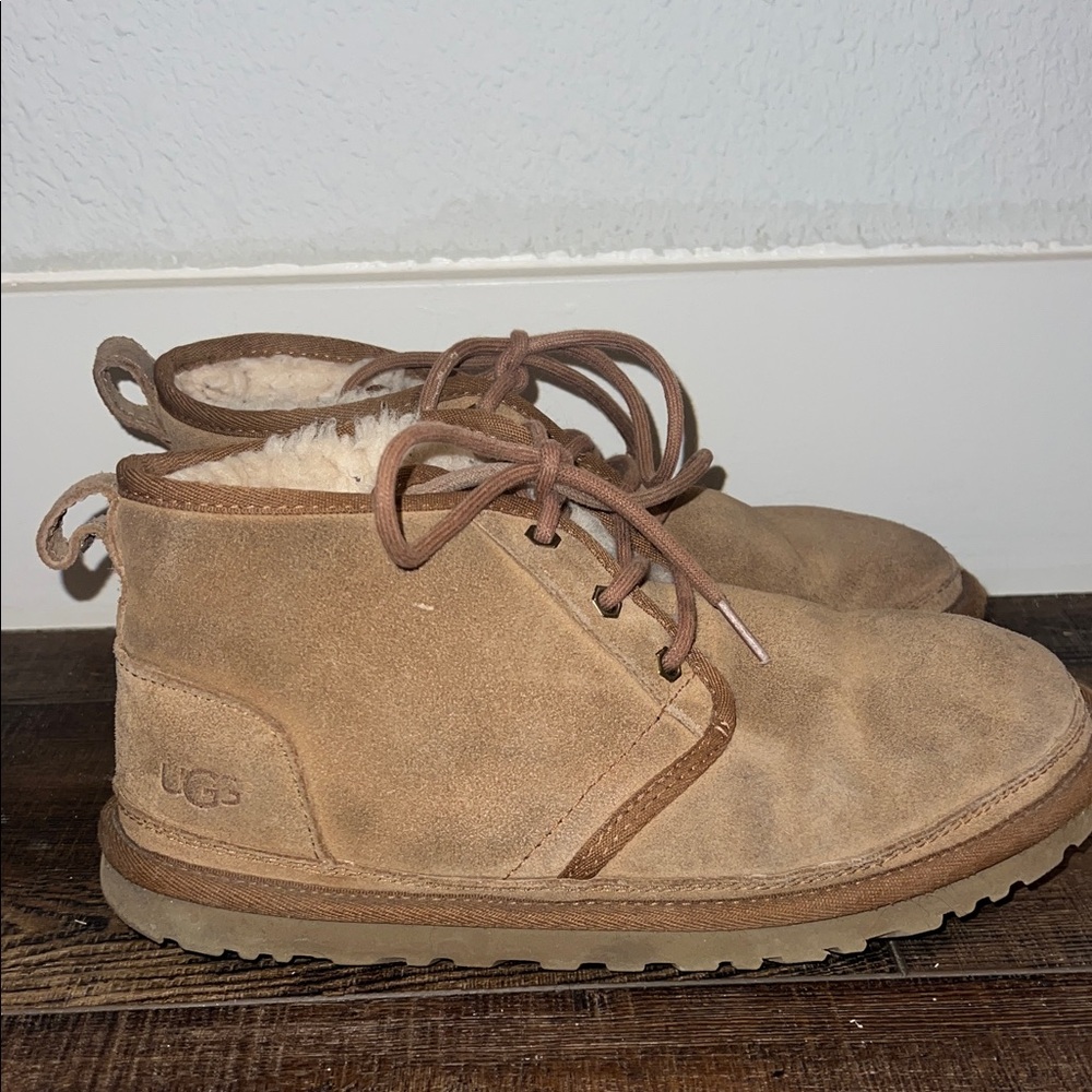 UGG Chestnut Suede Lace-Up Boots